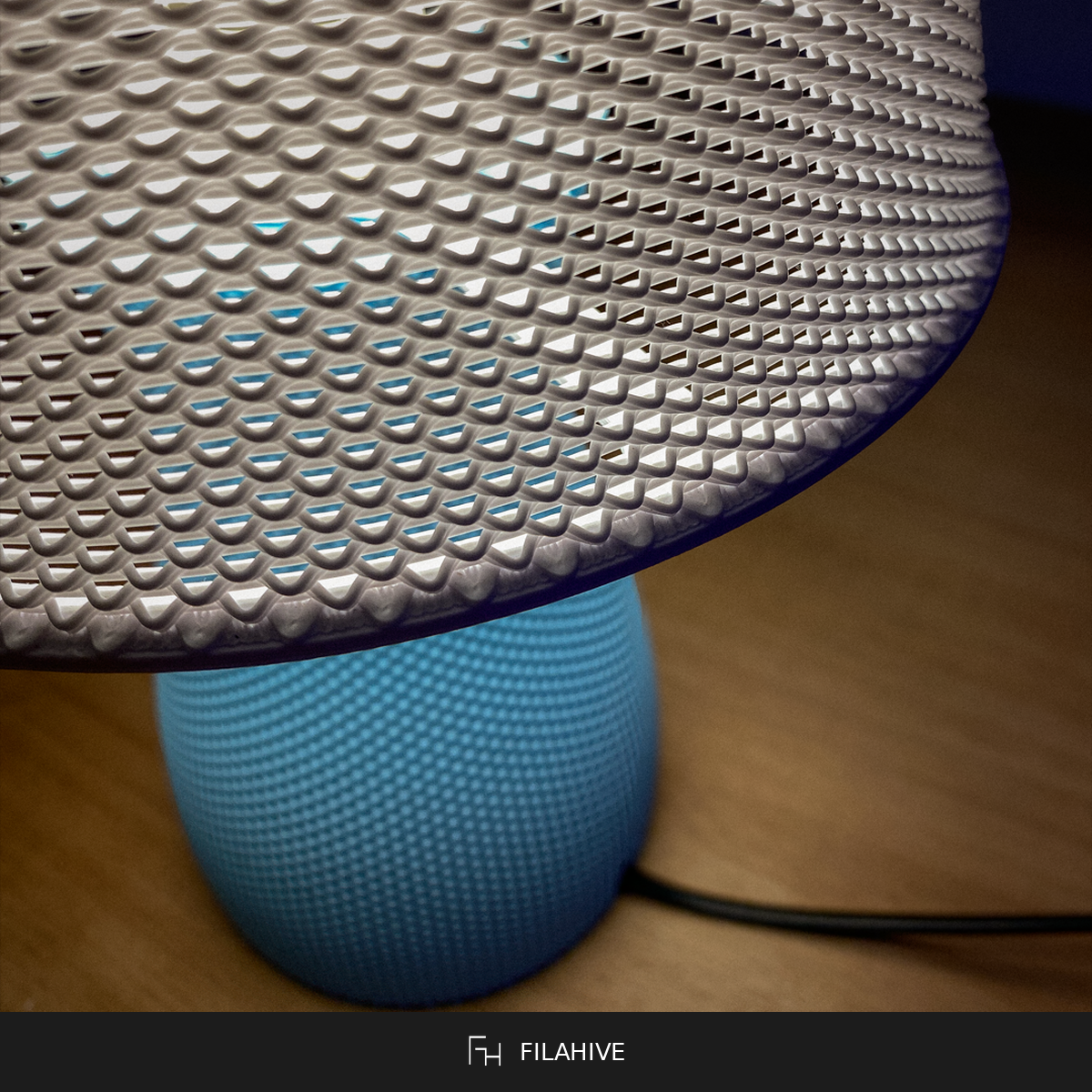 Carmen lamp close-up of knurled texture detail
