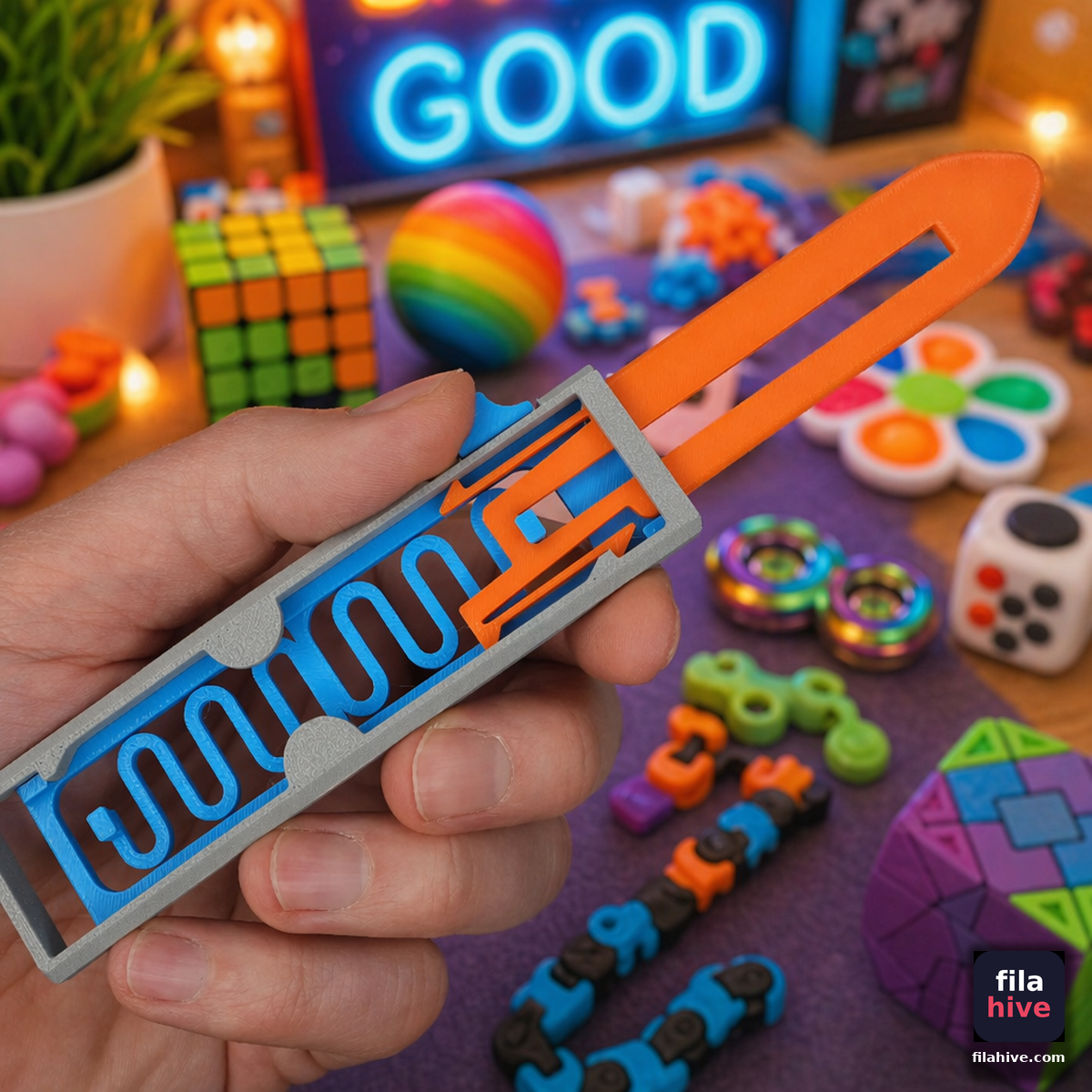OTF Fidget Knife — Print-in-Place — FilaHive