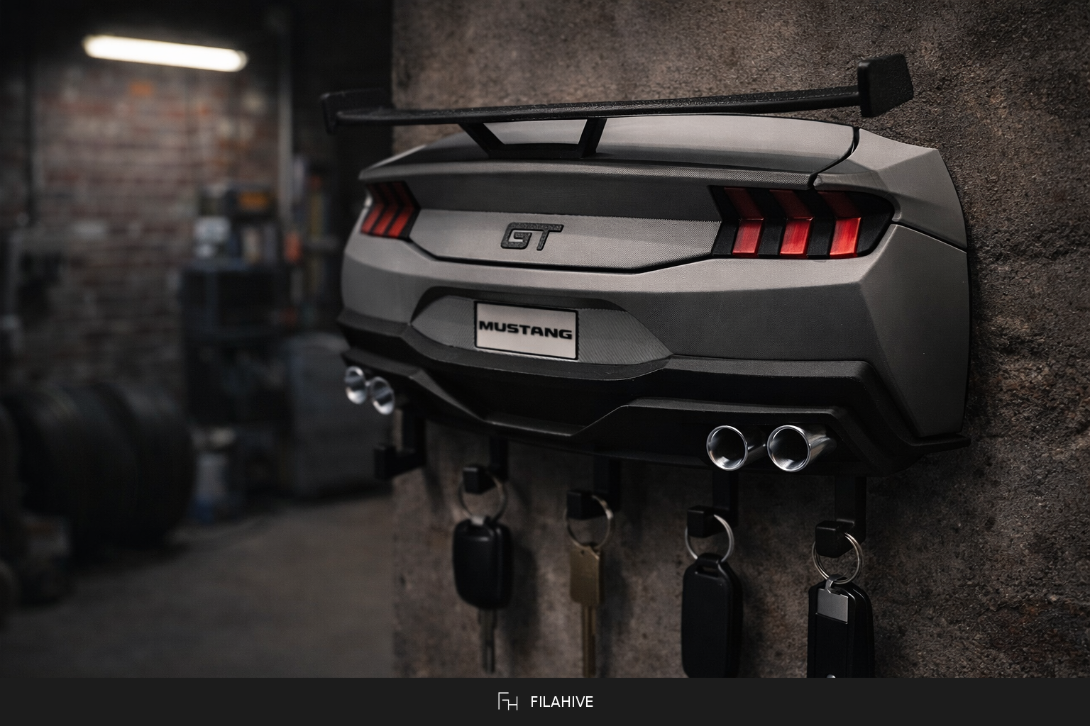 Ford Mustang GT key holder detail