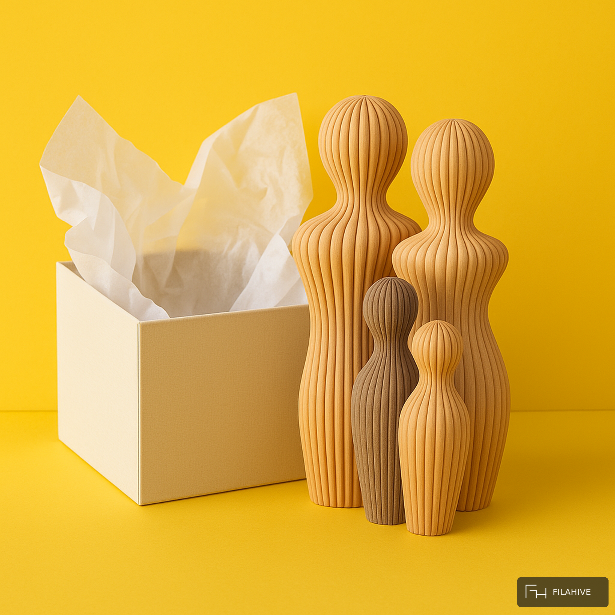 Modern Family Statue — Parents & 2 Kids