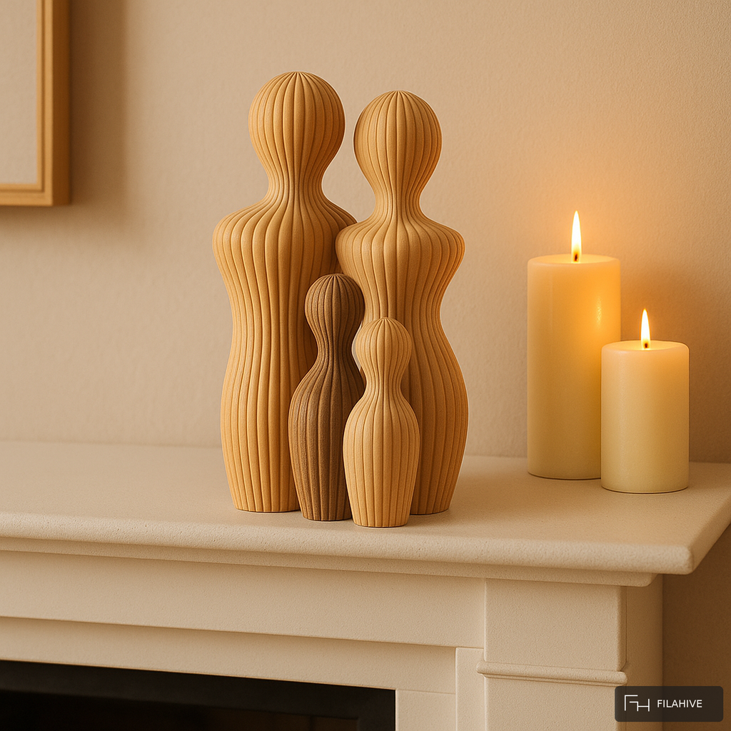 Modern Family Statue — Parents & 2 Kids