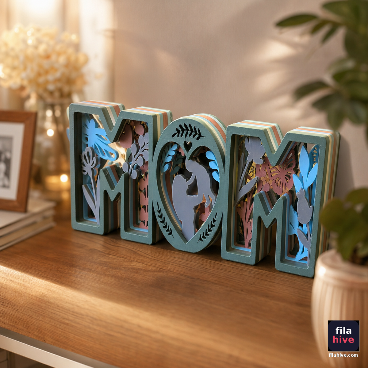 Mom Mandala standing on desk