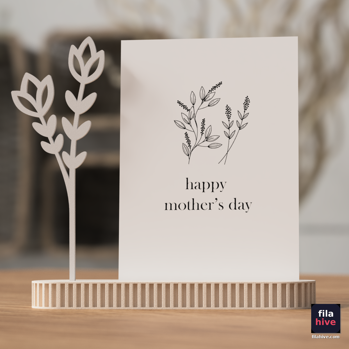Mom Photo & Card Holder with decorative tree