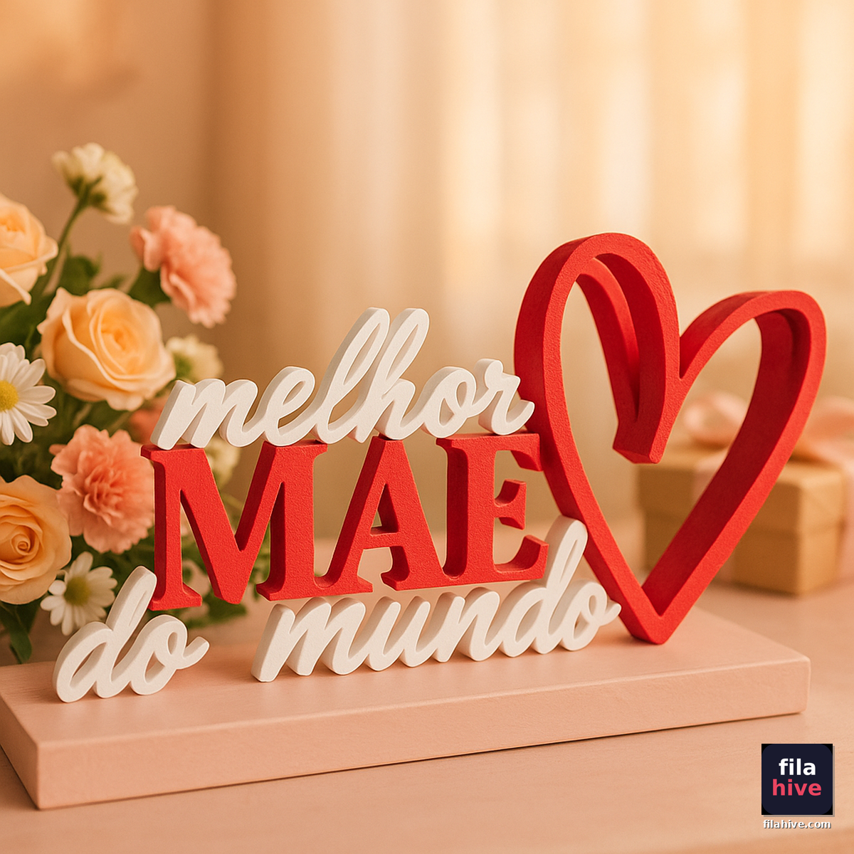 Mother's Day Decorative Figurine - Mom and Child Silhouette