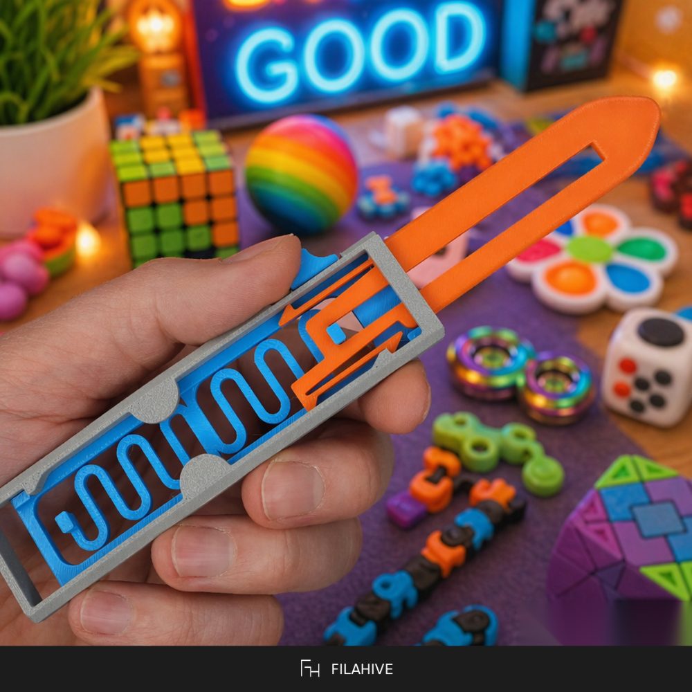 OTF Fidget Knife — Print-in-Place