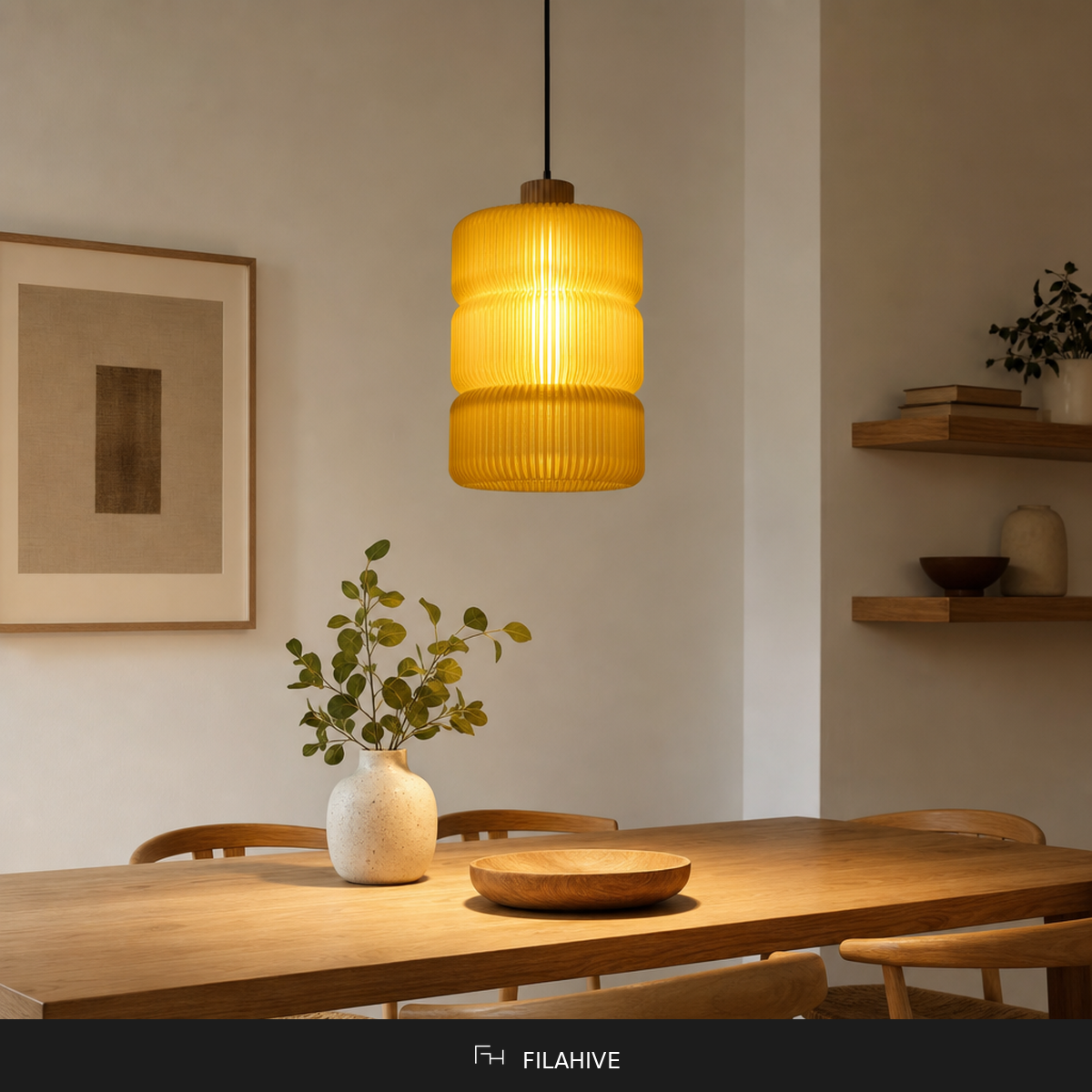 Ribbed Pendant Lamp