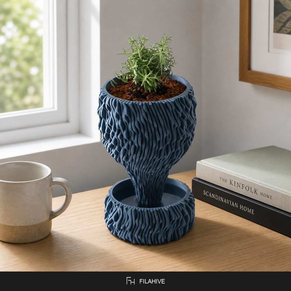 Sea Falcon Self-Watering Planter in use - FilaHive
