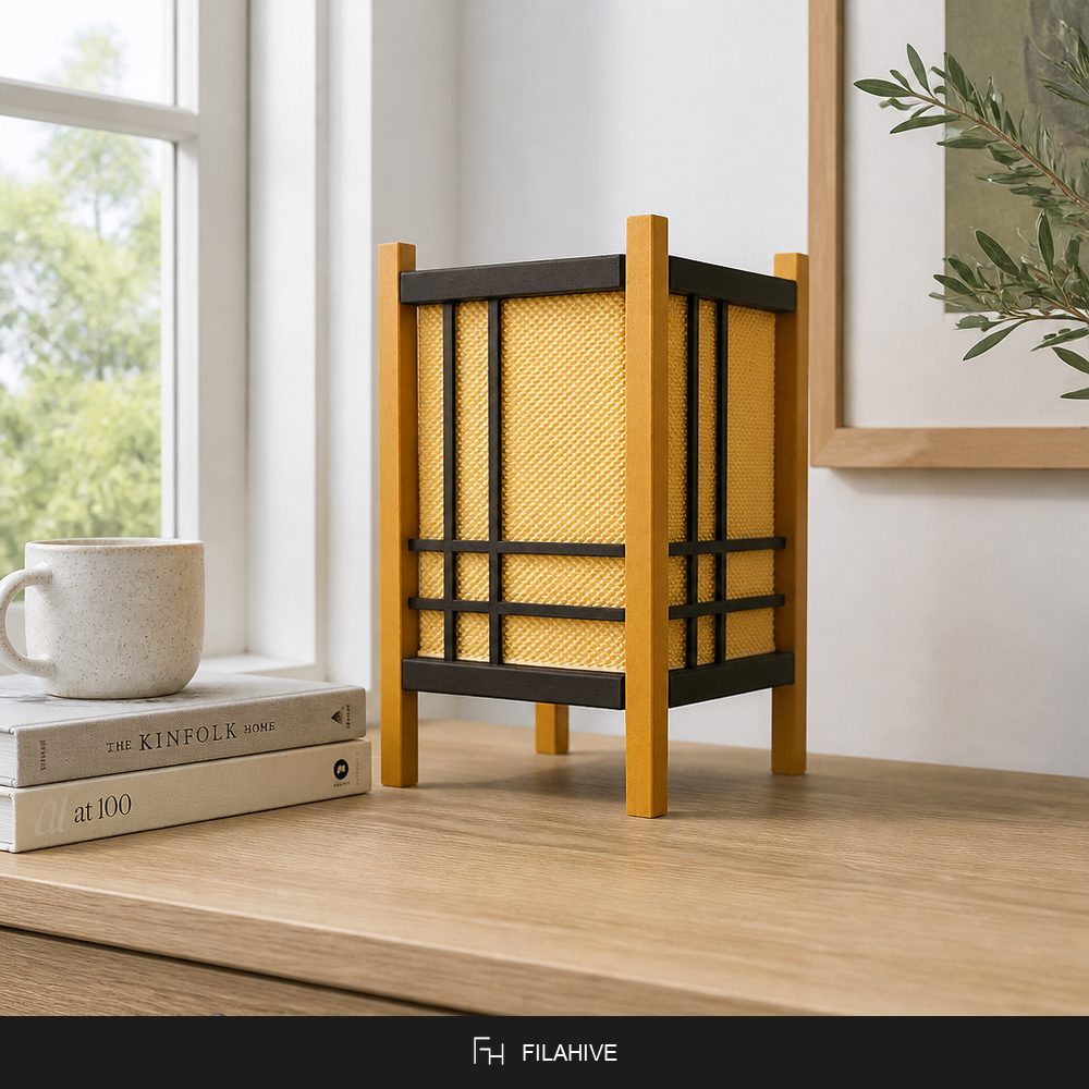 Shoji Lantern Table Lamp in use - FilaHive