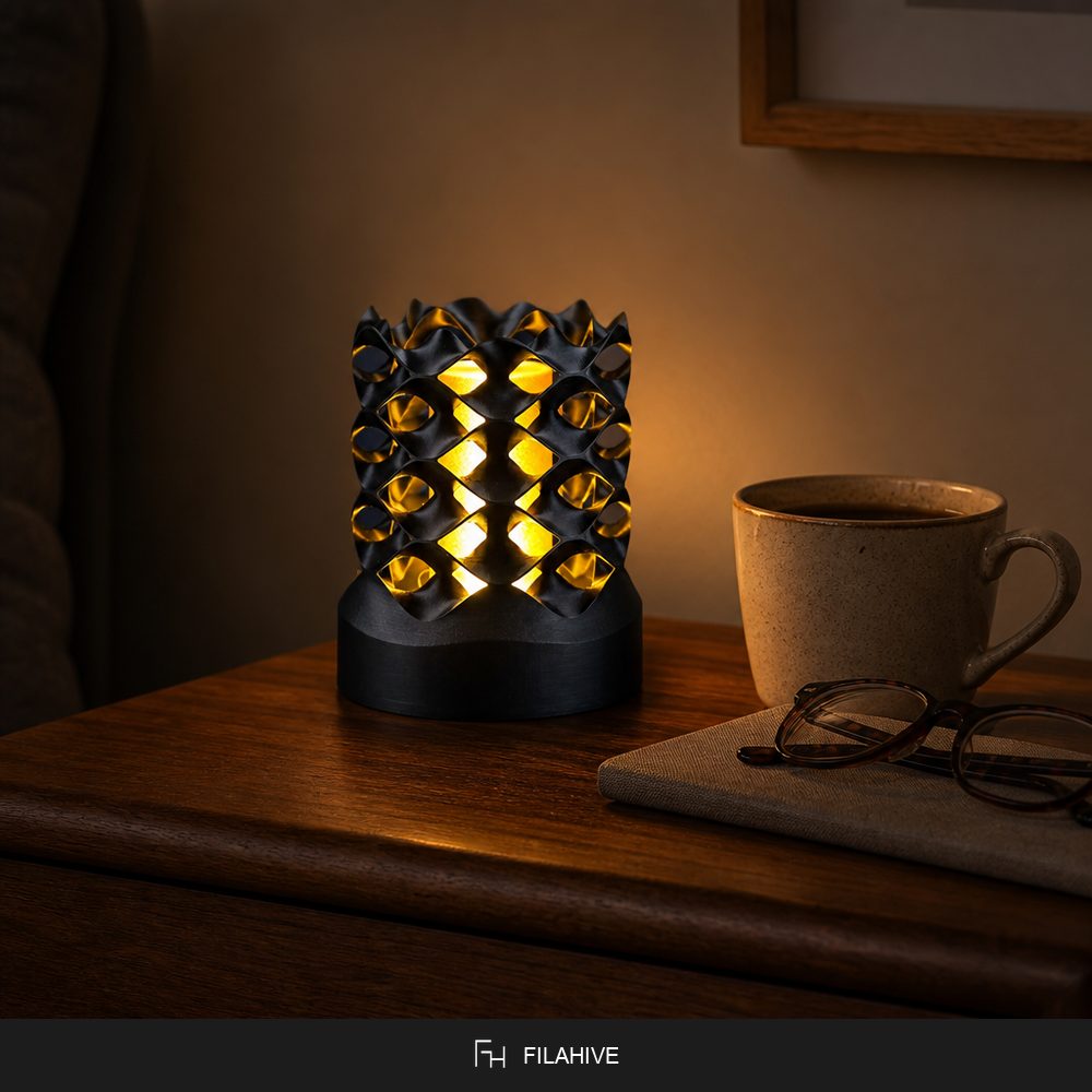Sine Wave Accent Lamp in use - FilaHive