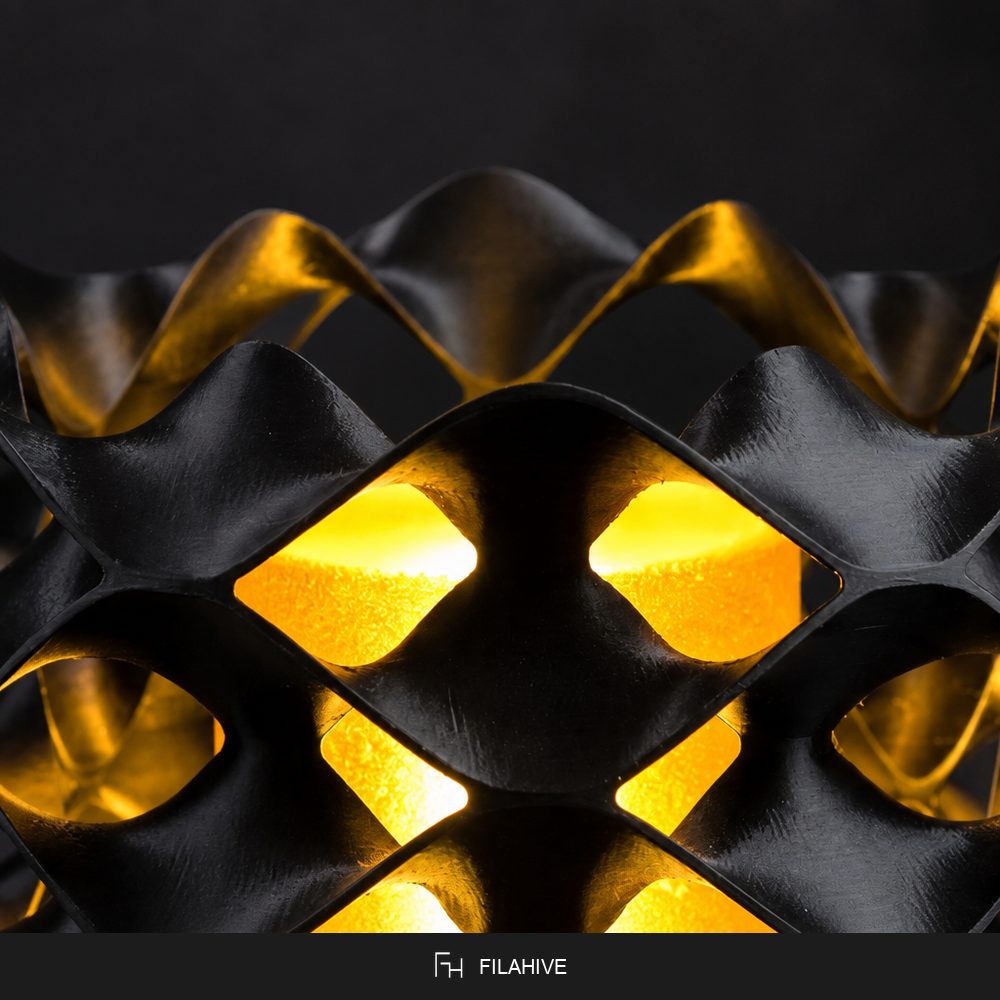 Sine Wave Accent Lamp detail - FilaHive
