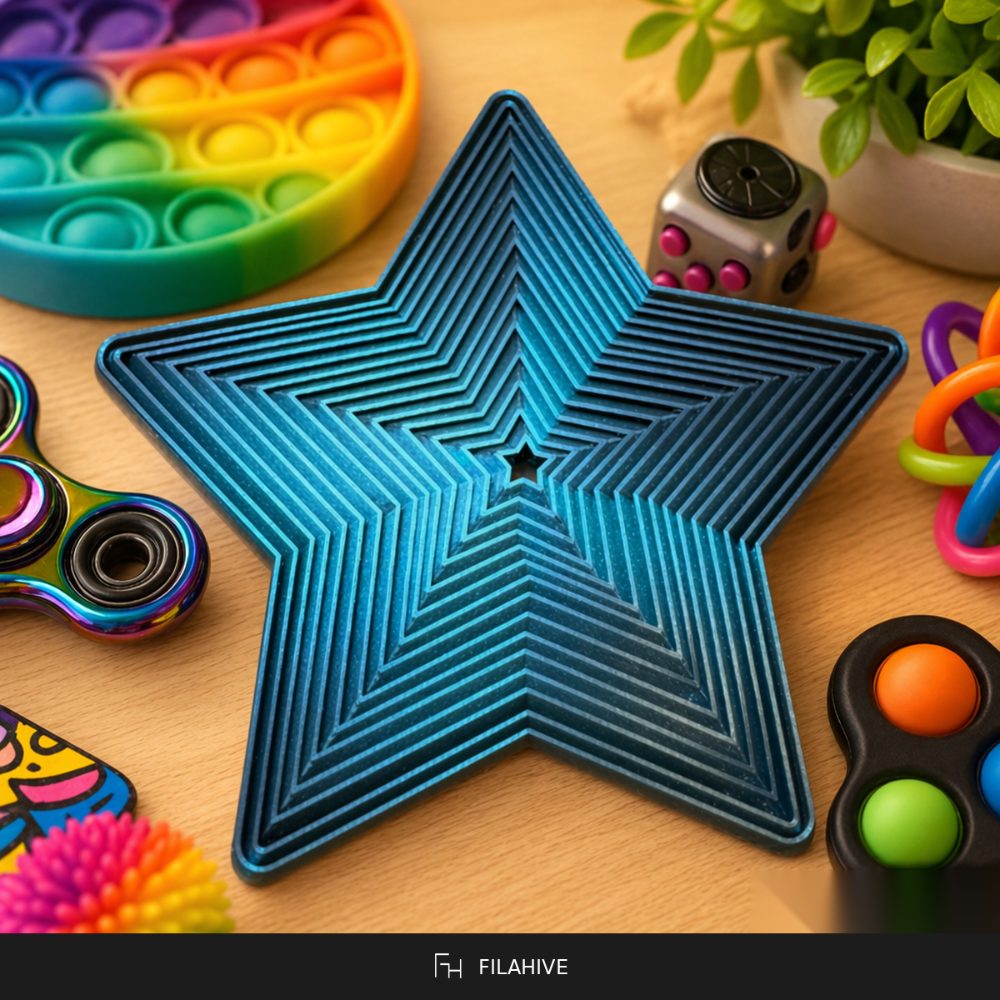 Hypnotic Star Spinner with Handle