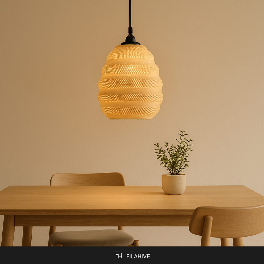 Spiral Shell Pendant Lamp | Organic Ceiling Light | Dining Room Modern Hanging Lamp